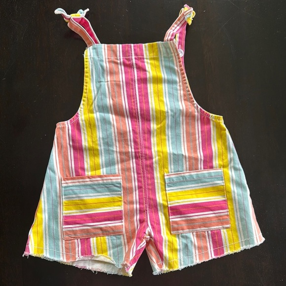 Jessica Simpson Colorful Striped Kids Overalls - Picture 1 of 3